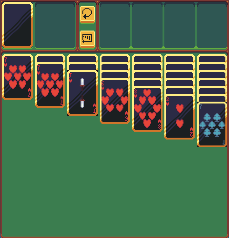 A screenshot of a solitaire game